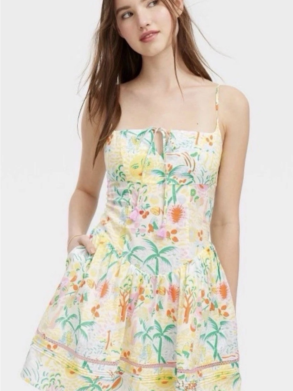 Roller Rabbit x Target Sleeveless Tropical Print Sundress Dress~LARGE~ NWT